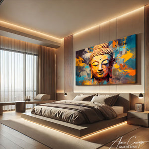 tableau bouddha abstrait