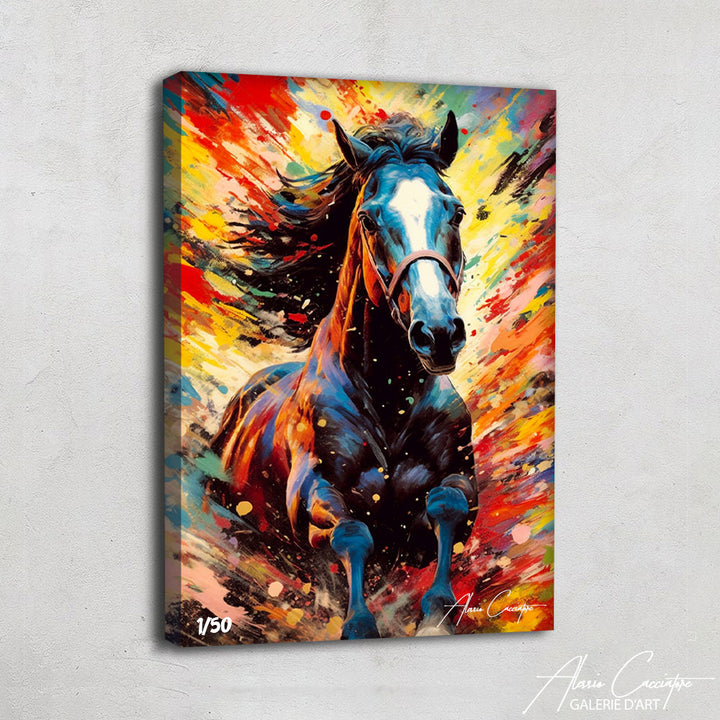 peinture cheval pop art
