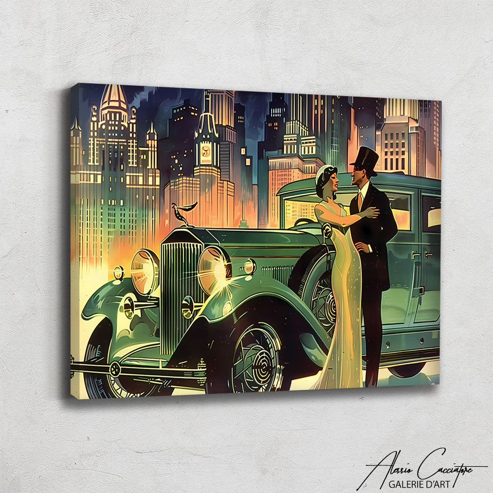 Tableau Art Déco Vert