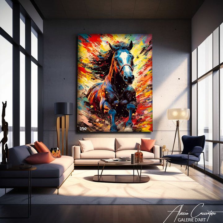 tableau cheval pop art