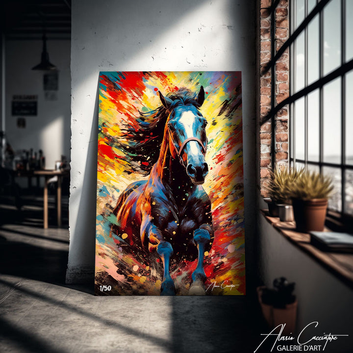 peinture pop art cheval