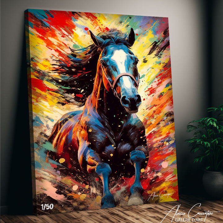 peinture cheval pop art