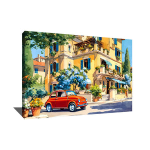 TABLEAU FIAT 500 ROUGE