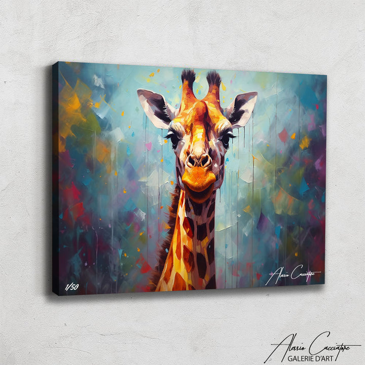 girafe peinture acrylique