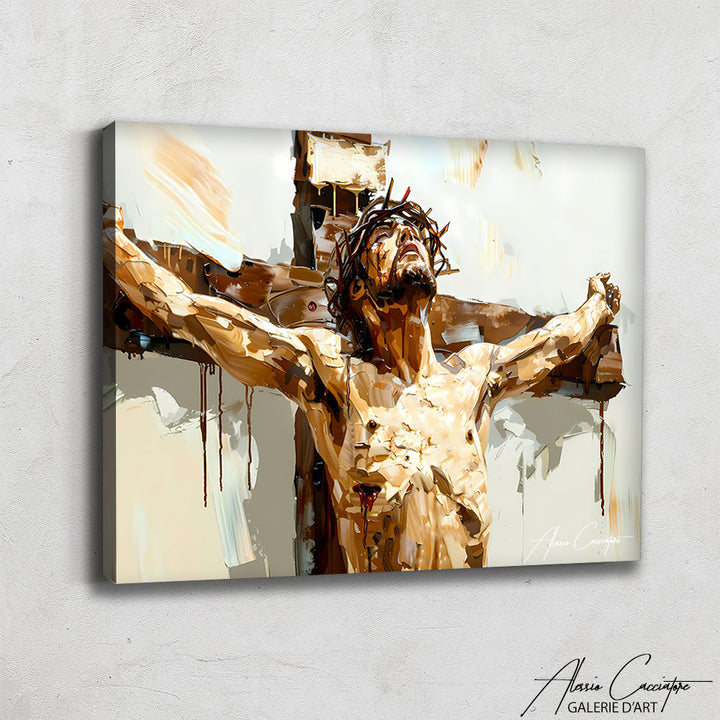 Peinture Christ en Croix
