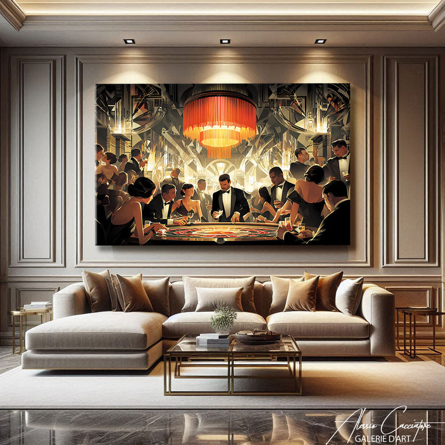 TABLEAU DE CASINO ART DECO AlessioCacciatore – mise en situation