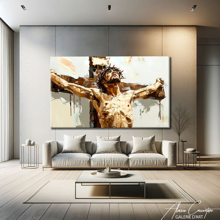 Peinture Christ en Croix