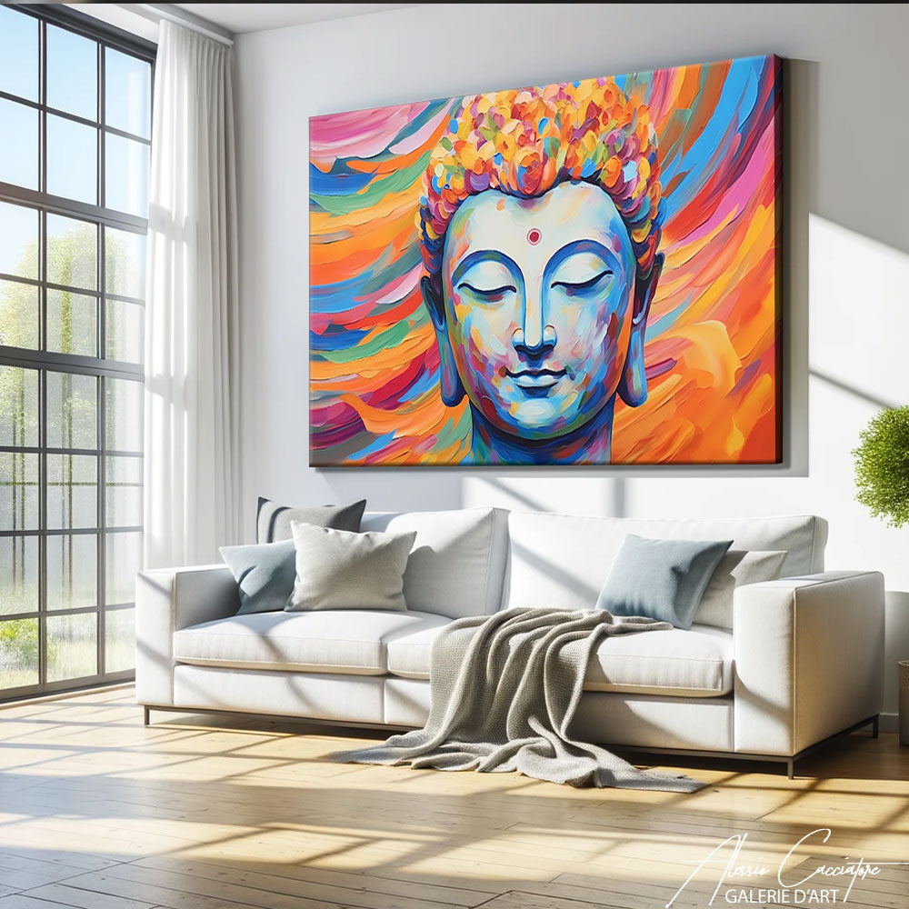 tableau bouddha couleur