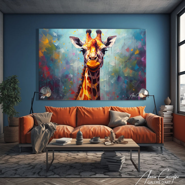 girafe peinture acrylique