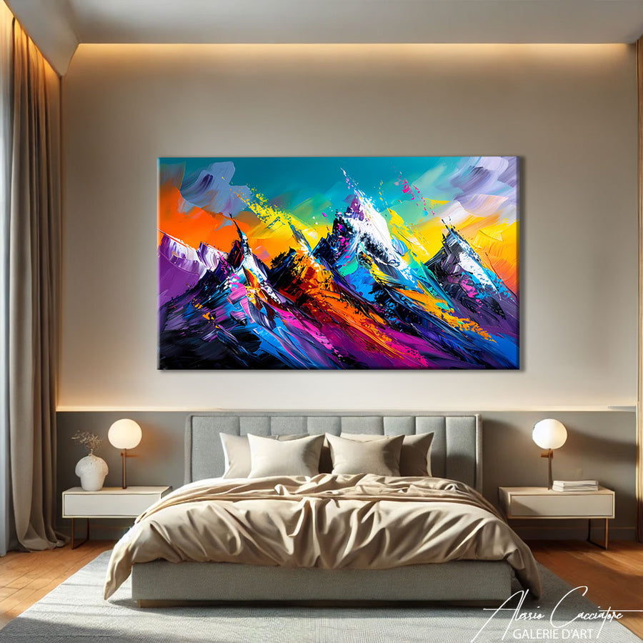 Tableau Montagne Peinture
 – mise en situation