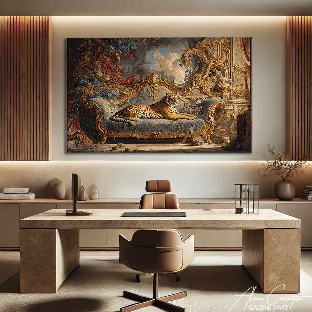 tableau Tigre baroque