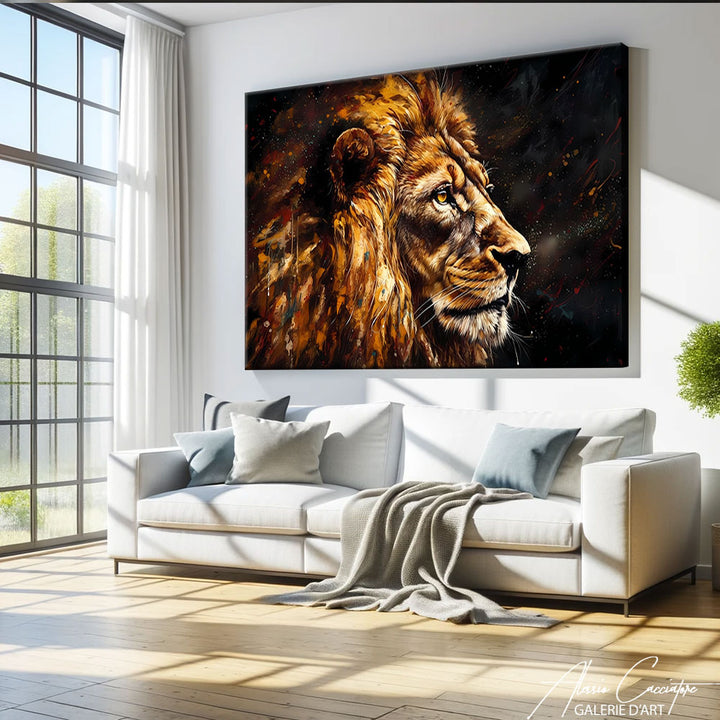 Tableau Lion Coloré