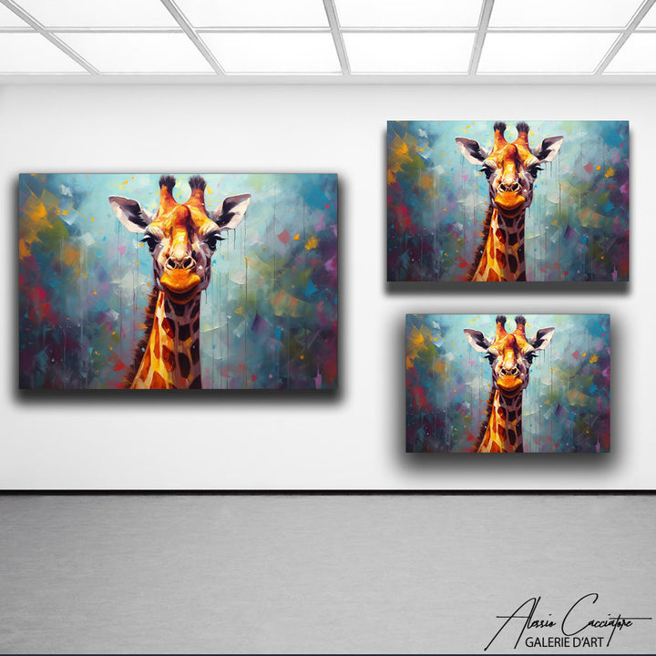 tableau girafes