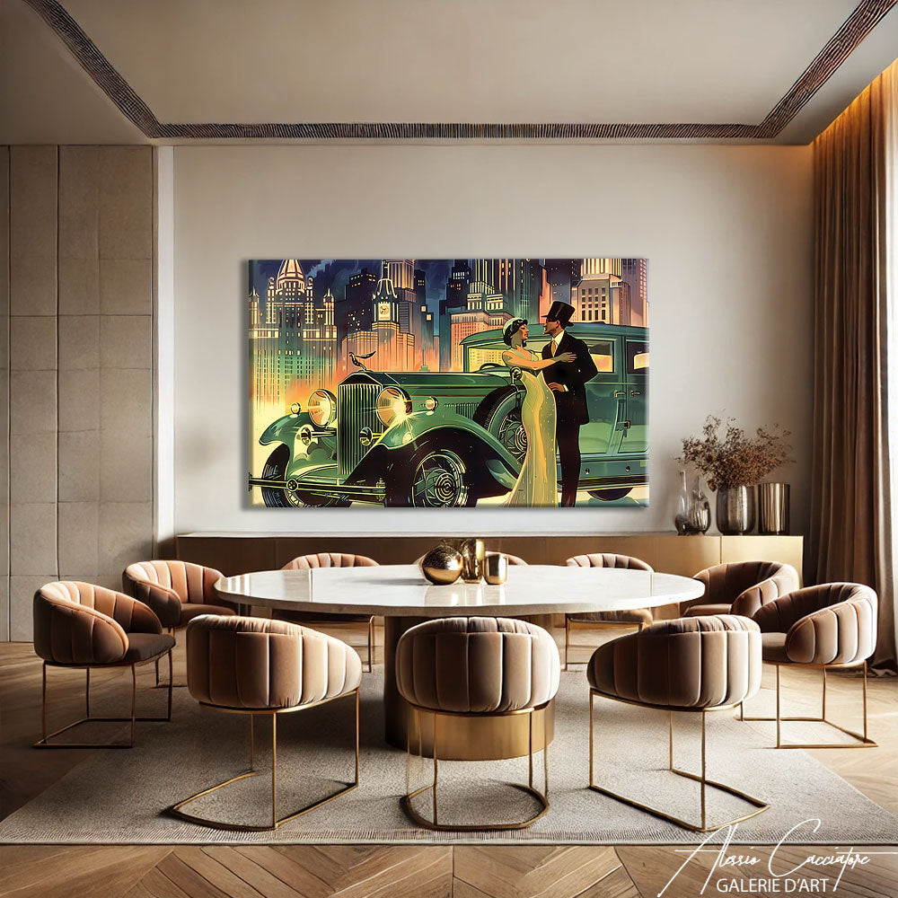 Tableau Art Déco Vert