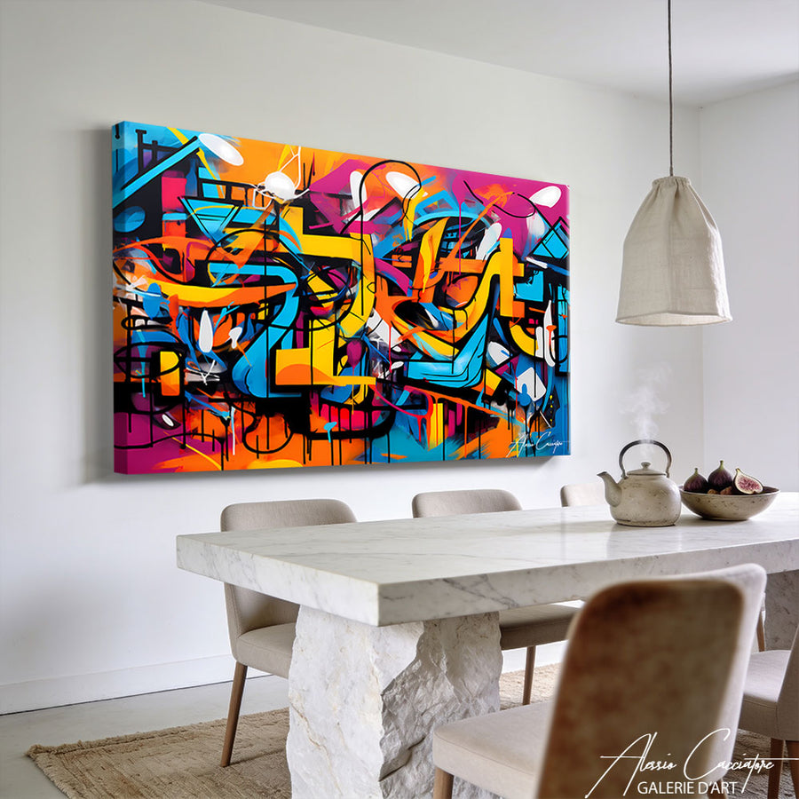 TABLEAU GRAFFITI ART – mise en situation