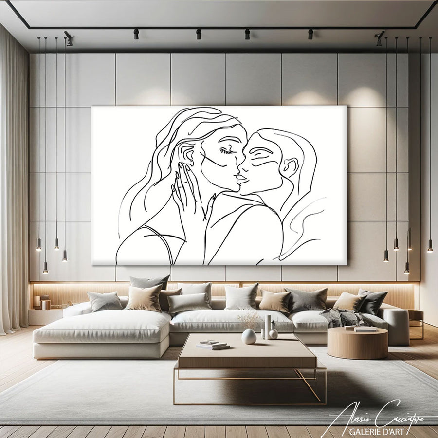 Grand Tableau Minimaliste – mise en situation