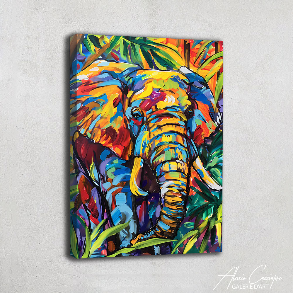 Grand Tableau Éléphant
