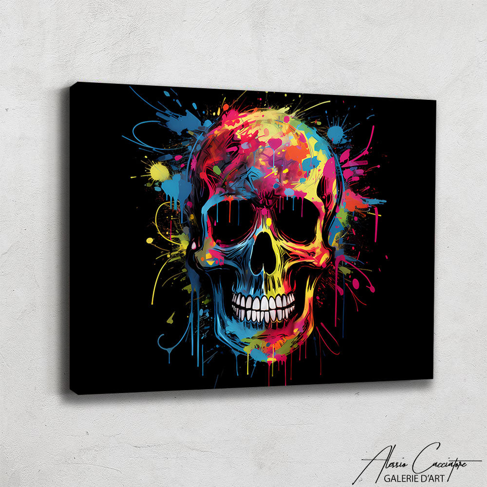 tableau avec tête de mort