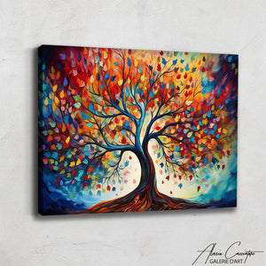 tableau arbre de vie coloré