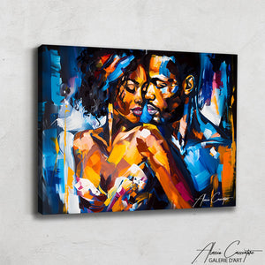 Peinture Couple Noir