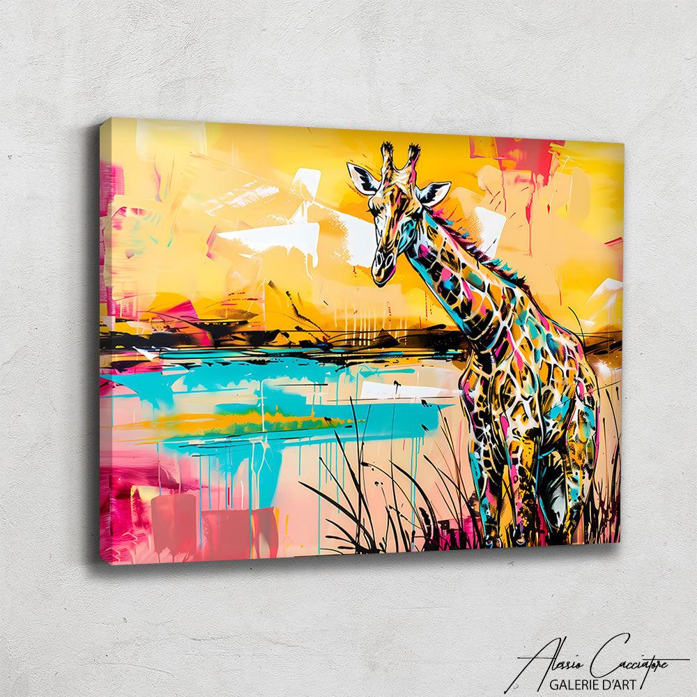 Tableau Girafe Peinture
