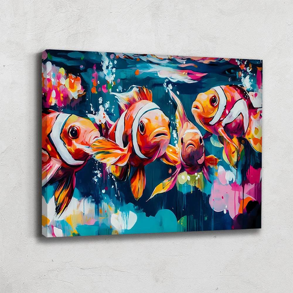 Tableau Poissons Orange