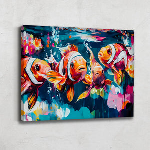 Tableau Poissons Orange