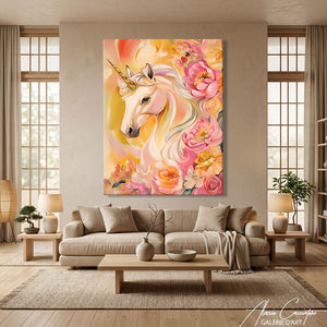 TABLEAU LICORNE COLORÉE