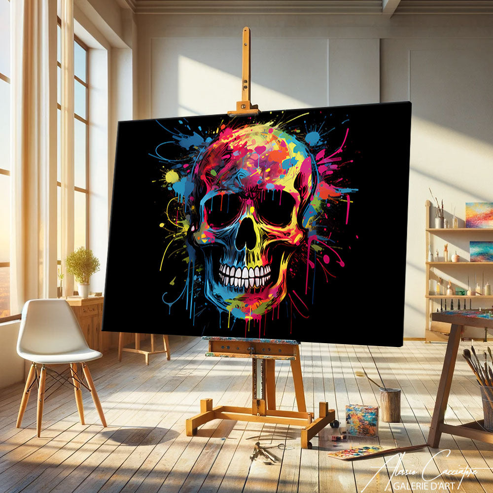 tableau tête de mort design