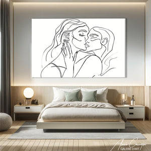 Tableau Minimaliste Visage