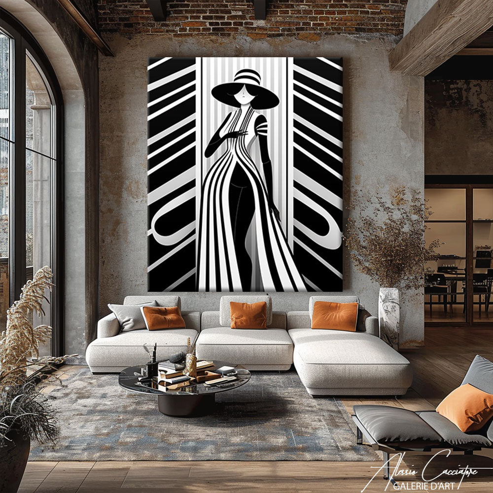 art deco tableau ethnique