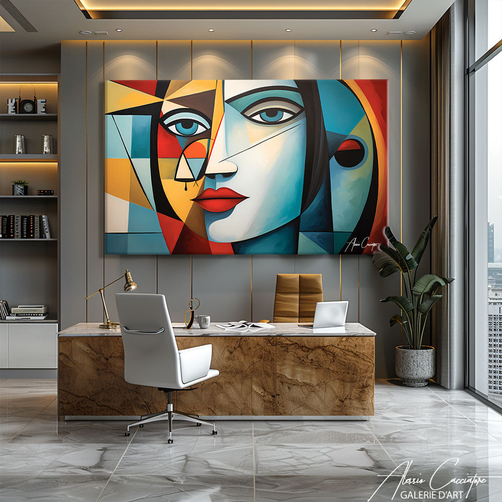 Tableau Cubiste Femme 