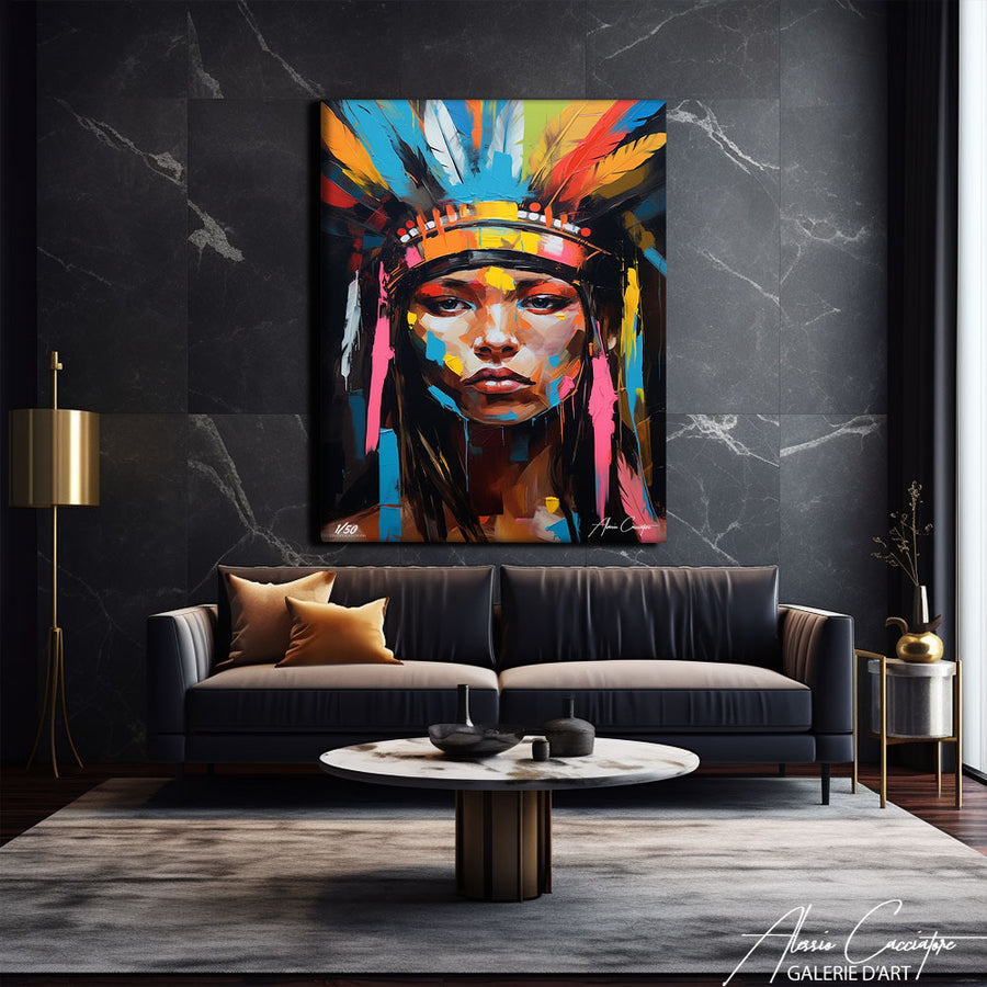 tableau femme indienne – mise en situation