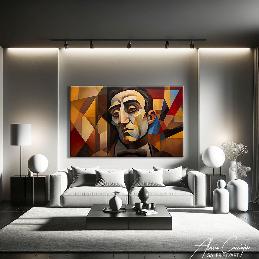 Portrait Cubiste Homme – mise en situation