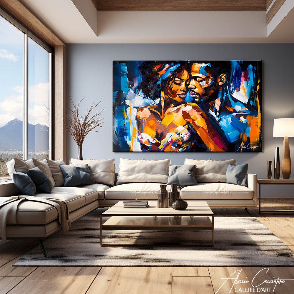 Peinture Couple Noir