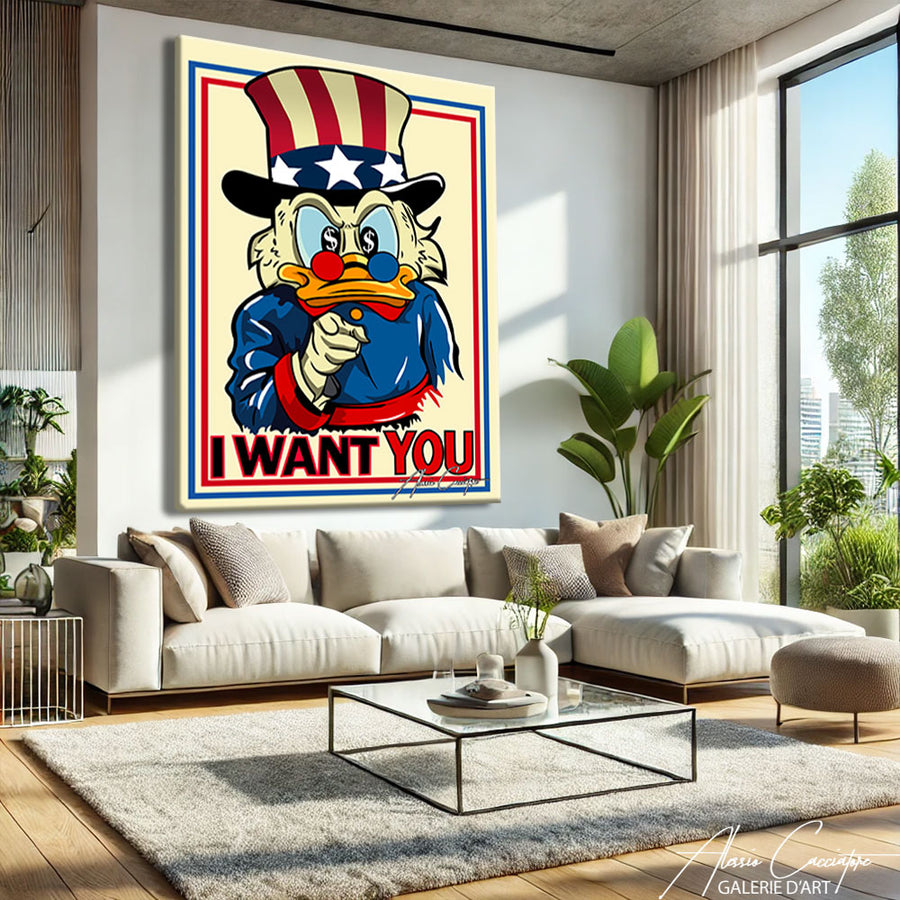 TABLEAU DONALD POP ART
 – mise en situation