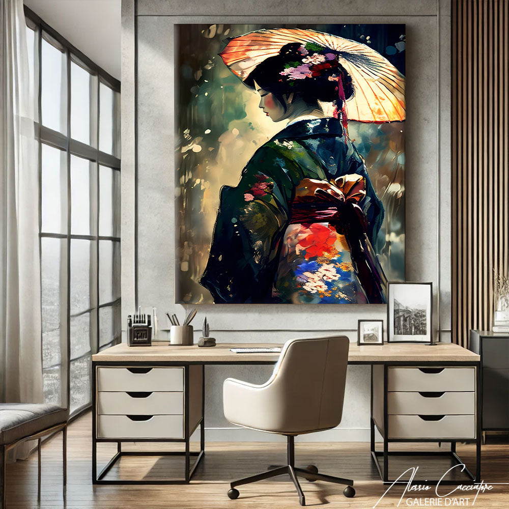 tableau japonaise geisha