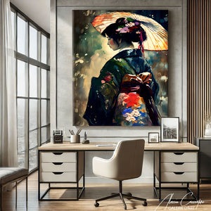 tableau japonaise geisha