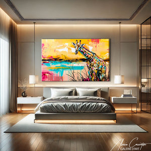 Tableau Girafe Peinture
