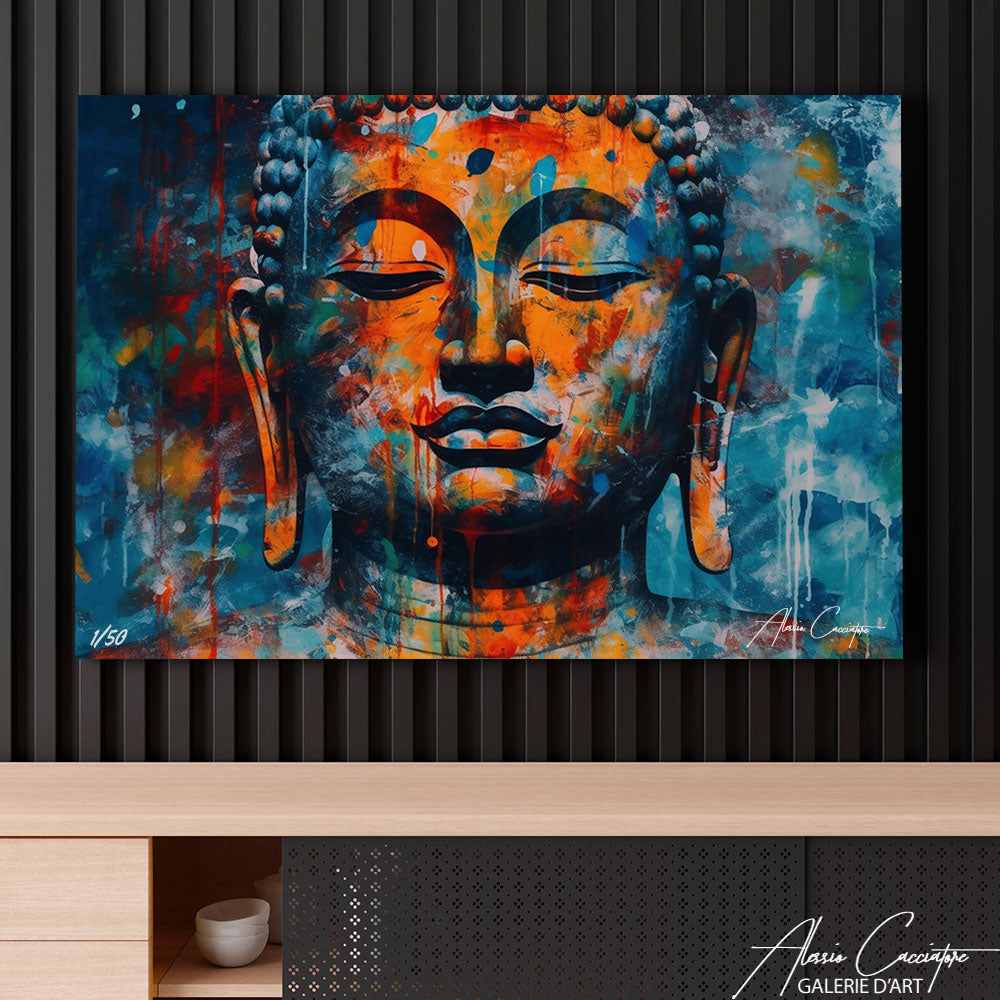 tableau bouddha couleur