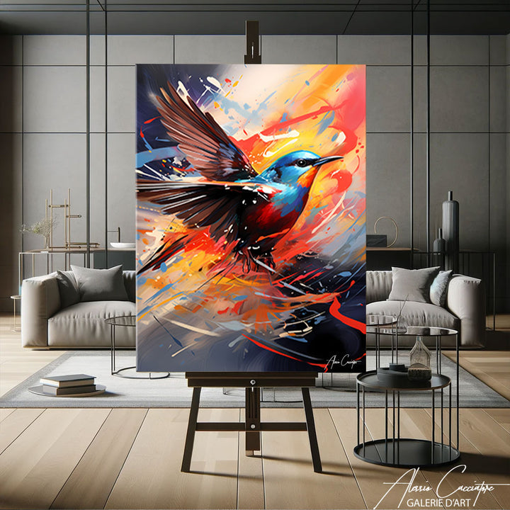 Tableau Acrylique Oiseau