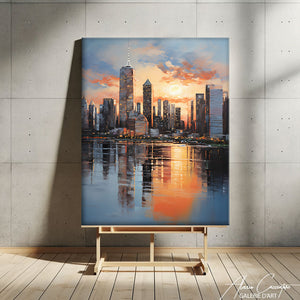 tableau peinture new york couleur