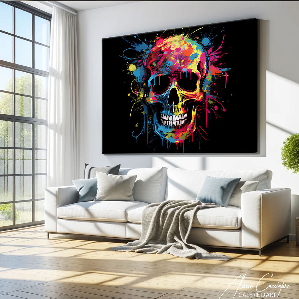 tableau tête de mort mexicaine