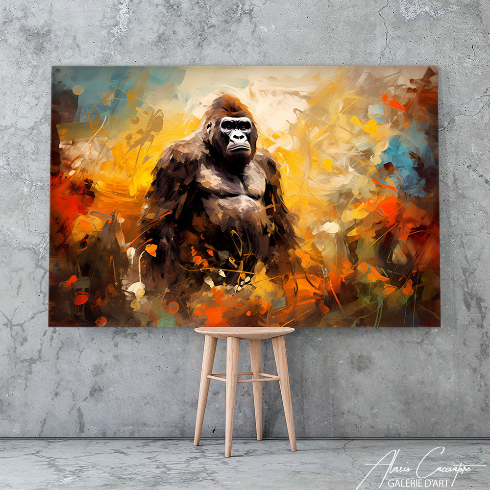 tableau peinture gorille