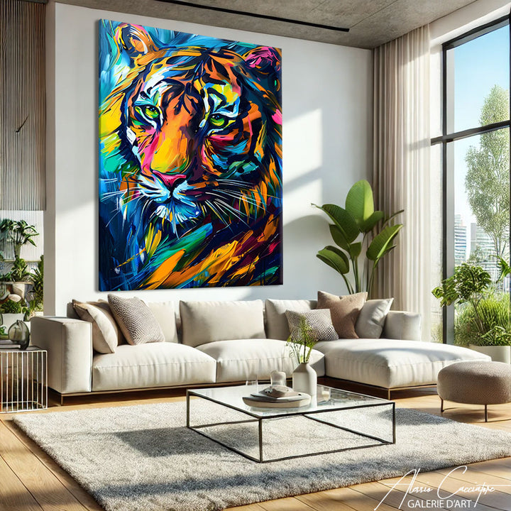 TABLEAU TIGRE TOILE