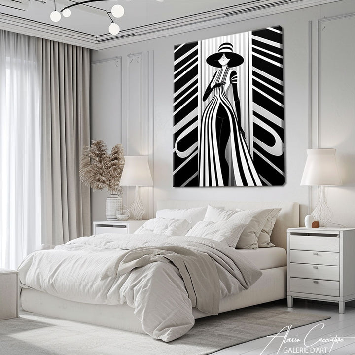 tableau art déco femme