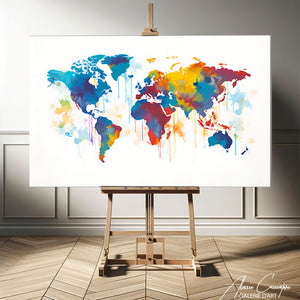 Tableau Carte du Monde Design 