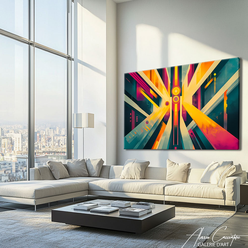 Abstrait tableau moderne salon
