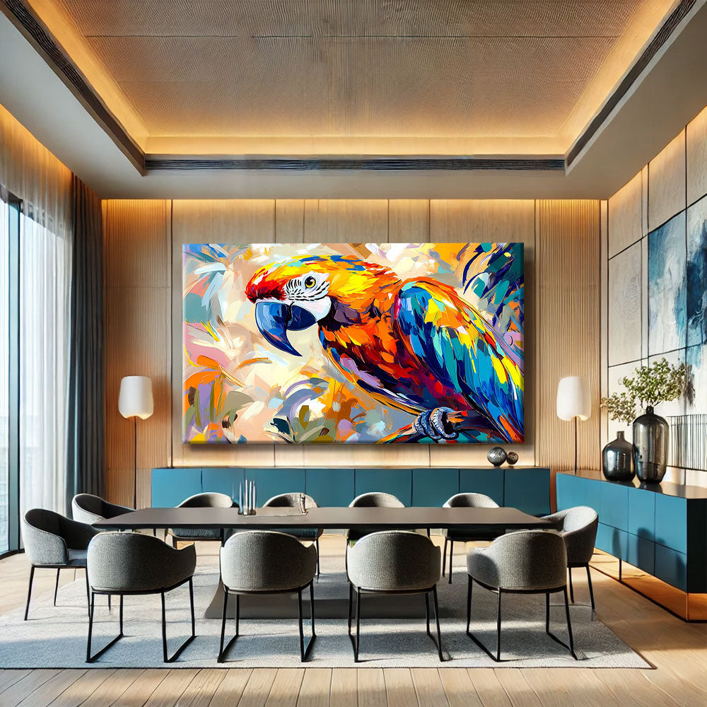 Tableau Peinture Perroquet