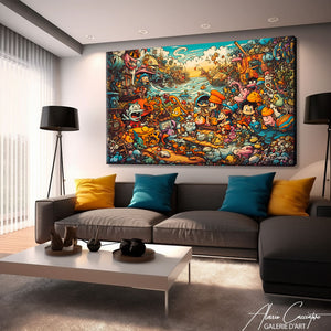 tableau graffiti pop art